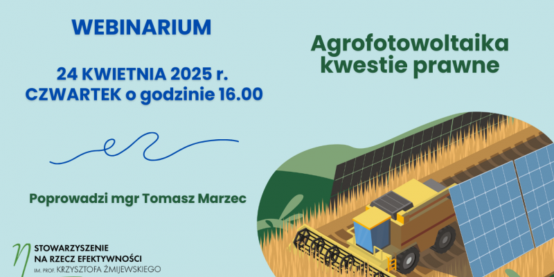 Webinar "Agrofotowoltaika - kwestie prawne"