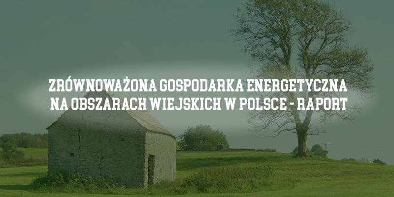 Zrównoważona gospodarka energetyczna na obszarach wiejskich w Polsce - RAPORT