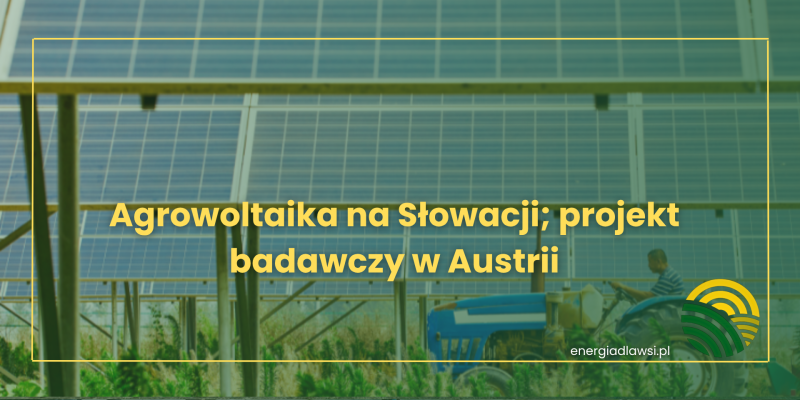 Agrowoltaika na Słowacji; projekt badawczy w Austrii